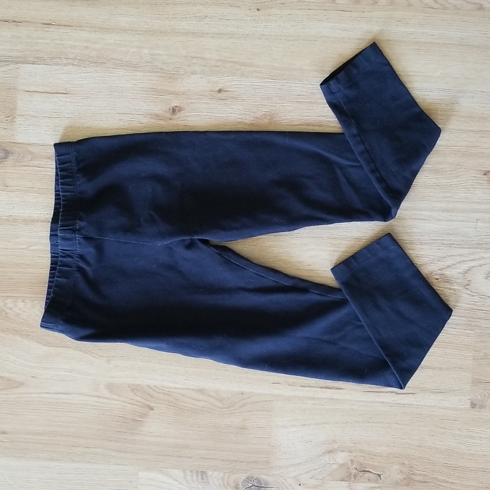 EUC Children's Place girl's size 7/8 black cotton leggings